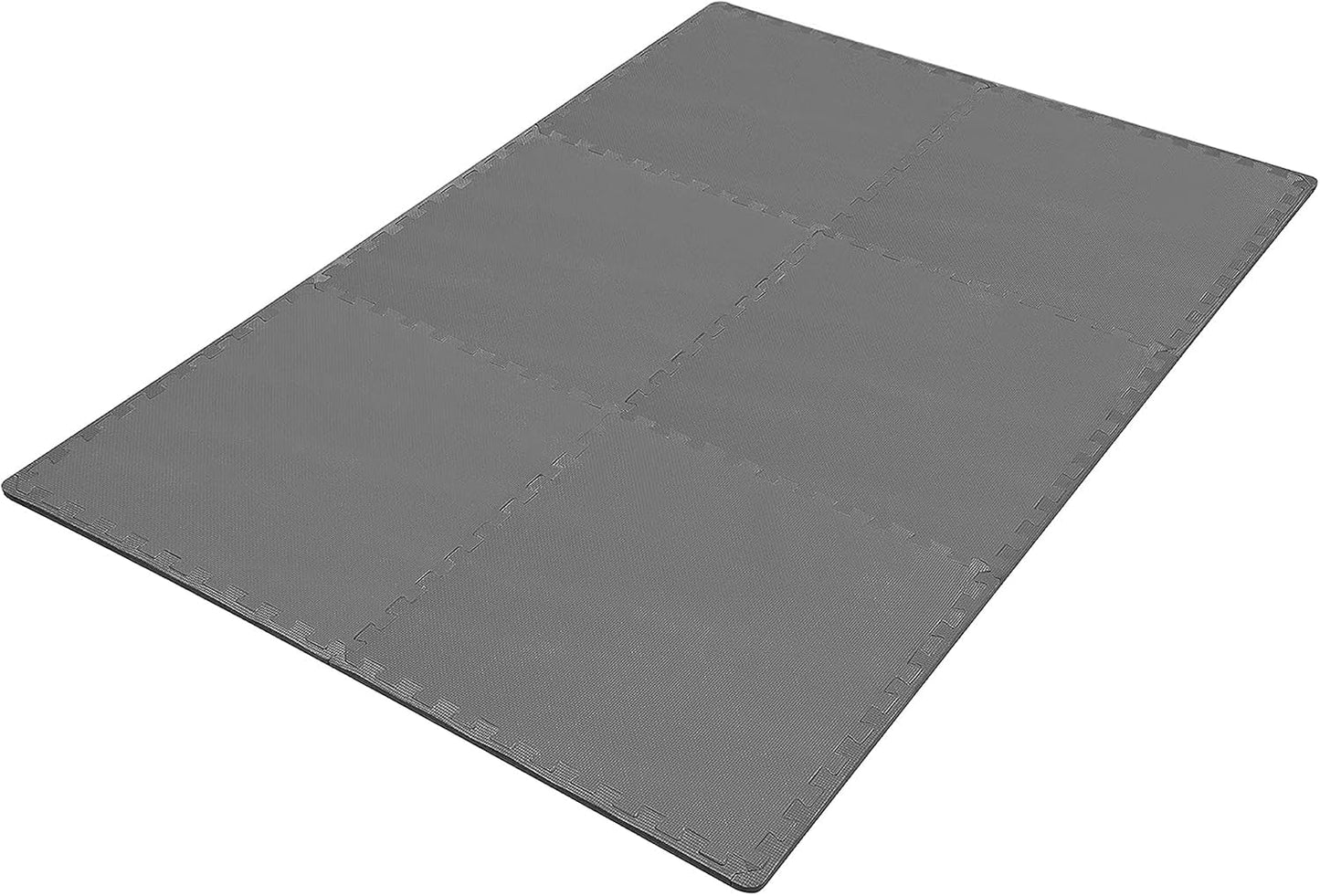 BalanceFrom Puzzle Exercise Mat 1/2" Thick, EVA Interlocking Foam Floor | Tiles for Home Gym, Mat for Home Workout Equipment, Floor Padding for Kids, Black, 24 in x 24 in x 1/2 in, 144 Sq Ft-36 Tiles