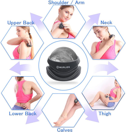 Massage Roller Ball, Tight and Sore Muscles Relief, Manual Massager, Alleviating Shoulder, Arms, Back, Legs, Calves or Muscle Tension