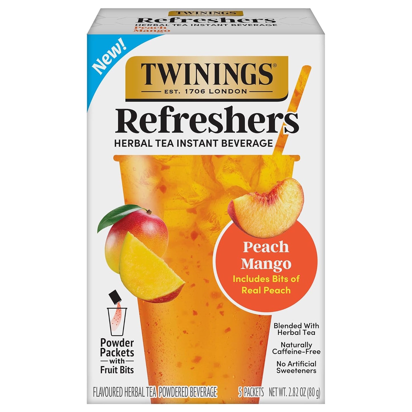 Twinings Strawberry & Raspberry Herbal Iced Tea, 72 Oversized Tea Bags, Makes 18 Pitchers or 144 Servings, Unsweetened, Naturally Caffeine-Free, 72 Count (Pack of 1)