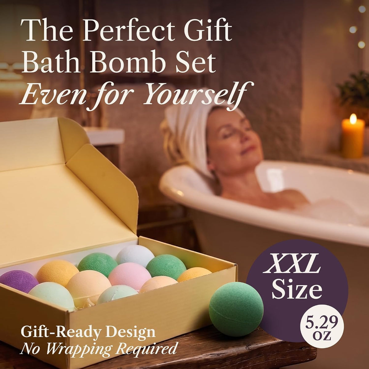 XXXL Bath Bombs for Women, 7pc, Birthday Gifts for Women by AdeleGourdain
