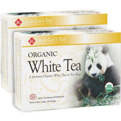 Uncle Lee's Legends of China Organic White Tea 2-Pack, 100 Count Ea