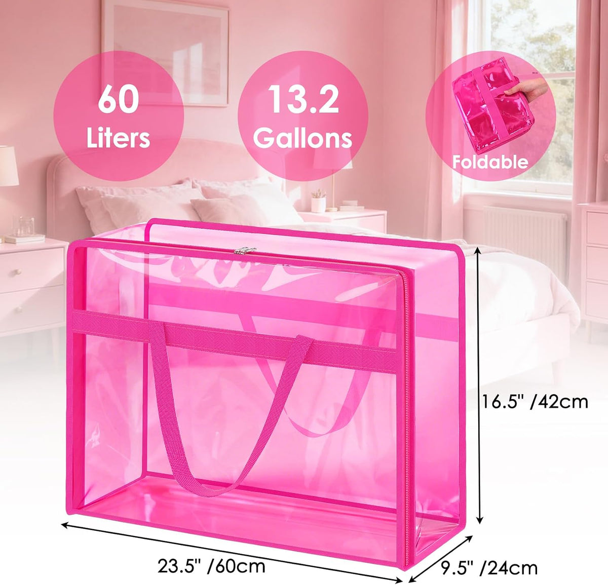 Blanket Storage Bags Extra Large 60L 4 Pack Clothes Organizer