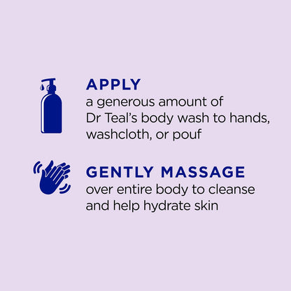 Dr Teal's Body Wash with Pure Epsom Salt, Relax & Relief with Eucalyptus & Spearmint, 24 fl oz (Pack of 2)