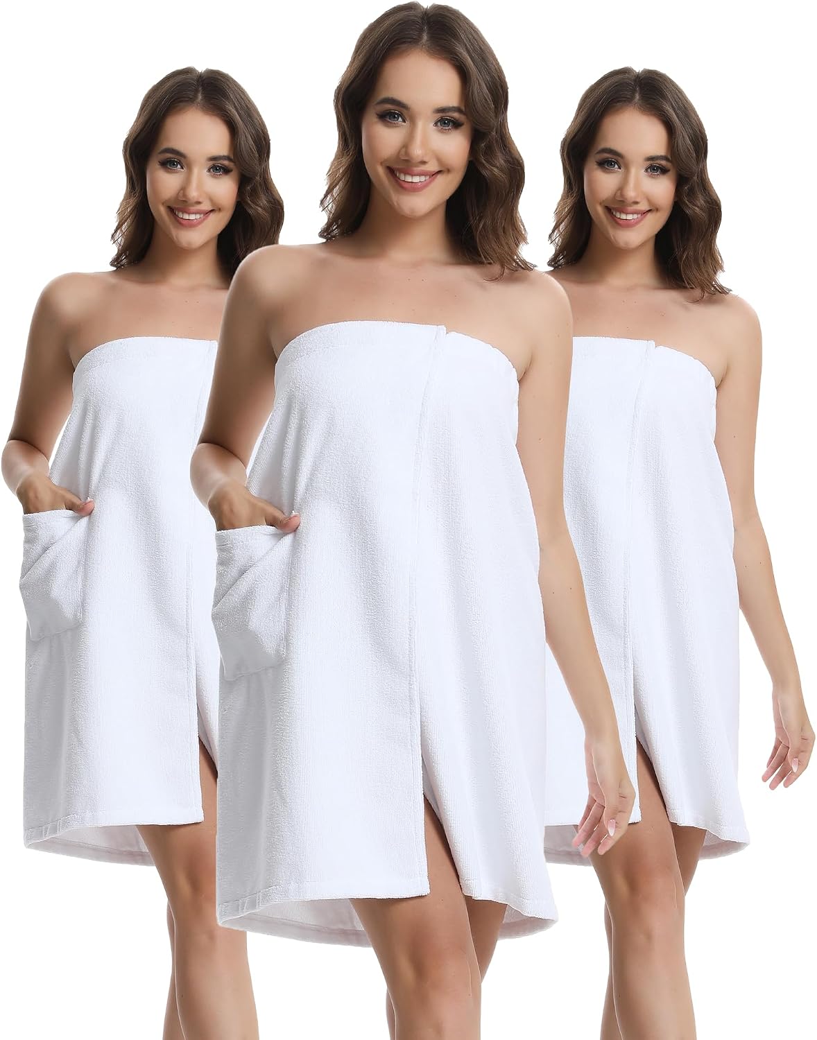 Xeoxarel Lightweight Waffle Bath Towel Wraps for Women after Shower