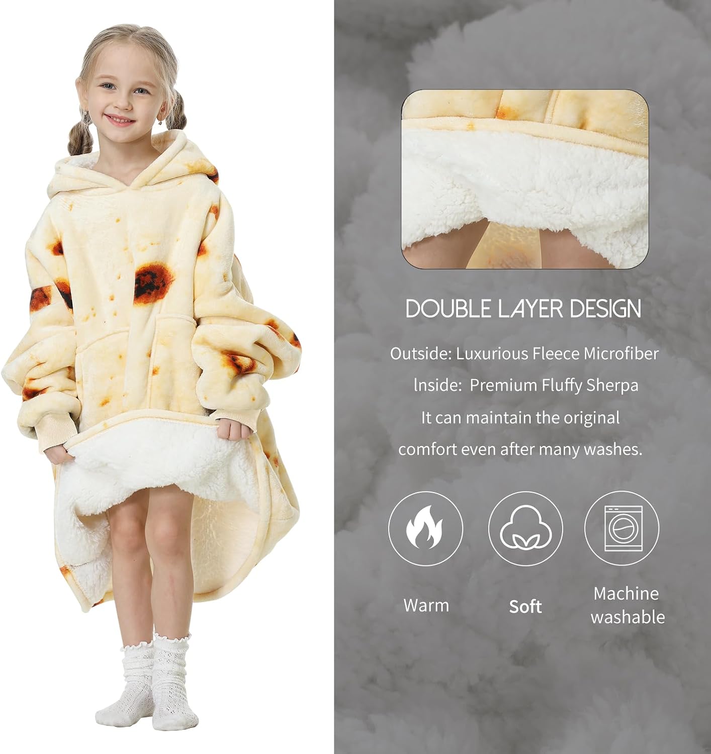 Aemicion Strawberry Blanket Hoodie,Oversized Sherpa Wearable Hooded Blanket,Warm Cozy Sweatshirt Gifts for Women Girls Adult
