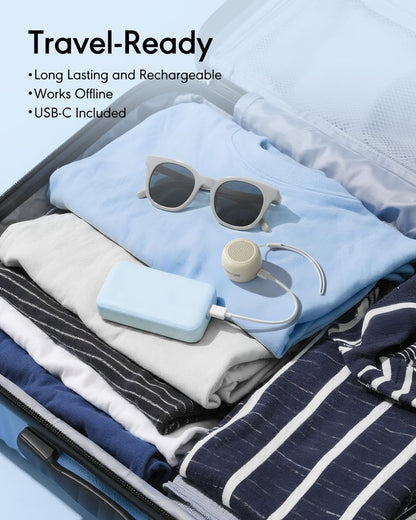 FLOWTUNE Sound Machine White Noise Machine for Baby Adults, 18 Non-looping Sounds, Timer, Memory Function, Portable Sleep Sound Therapy Gift (Mint Green)
