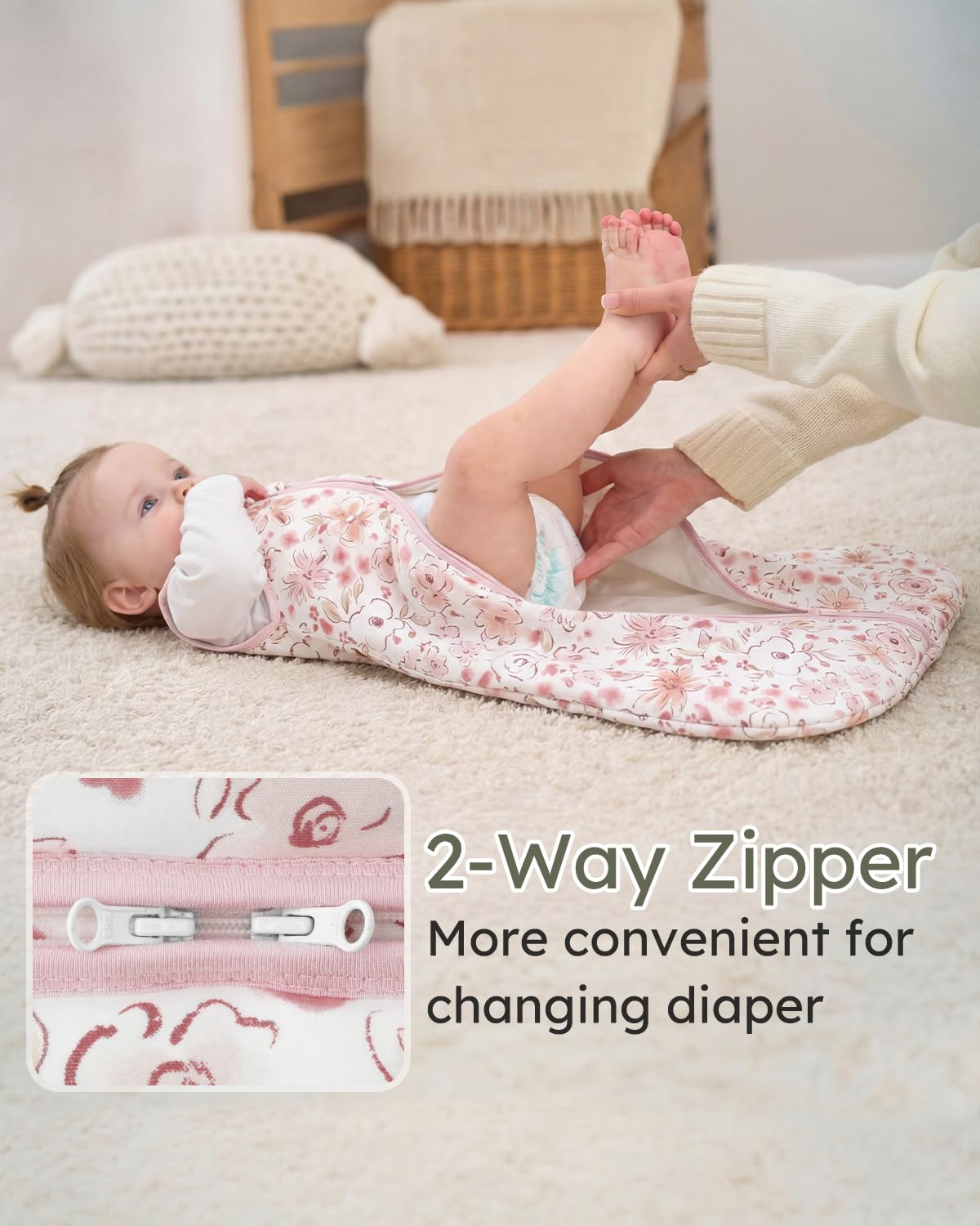 Yoofoss Baby Sleep Sack Baby Wearable Blanket 100% Cotton 2-Way Zipper Toddler Sleeping Sack