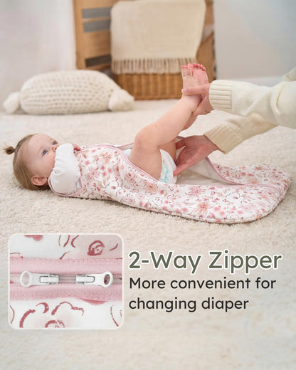 Yoofoss Baby Sleep Sack Baby Wearable Blanket 100% Cotton 2-Way Zipper Toddler Sleeping Sack
