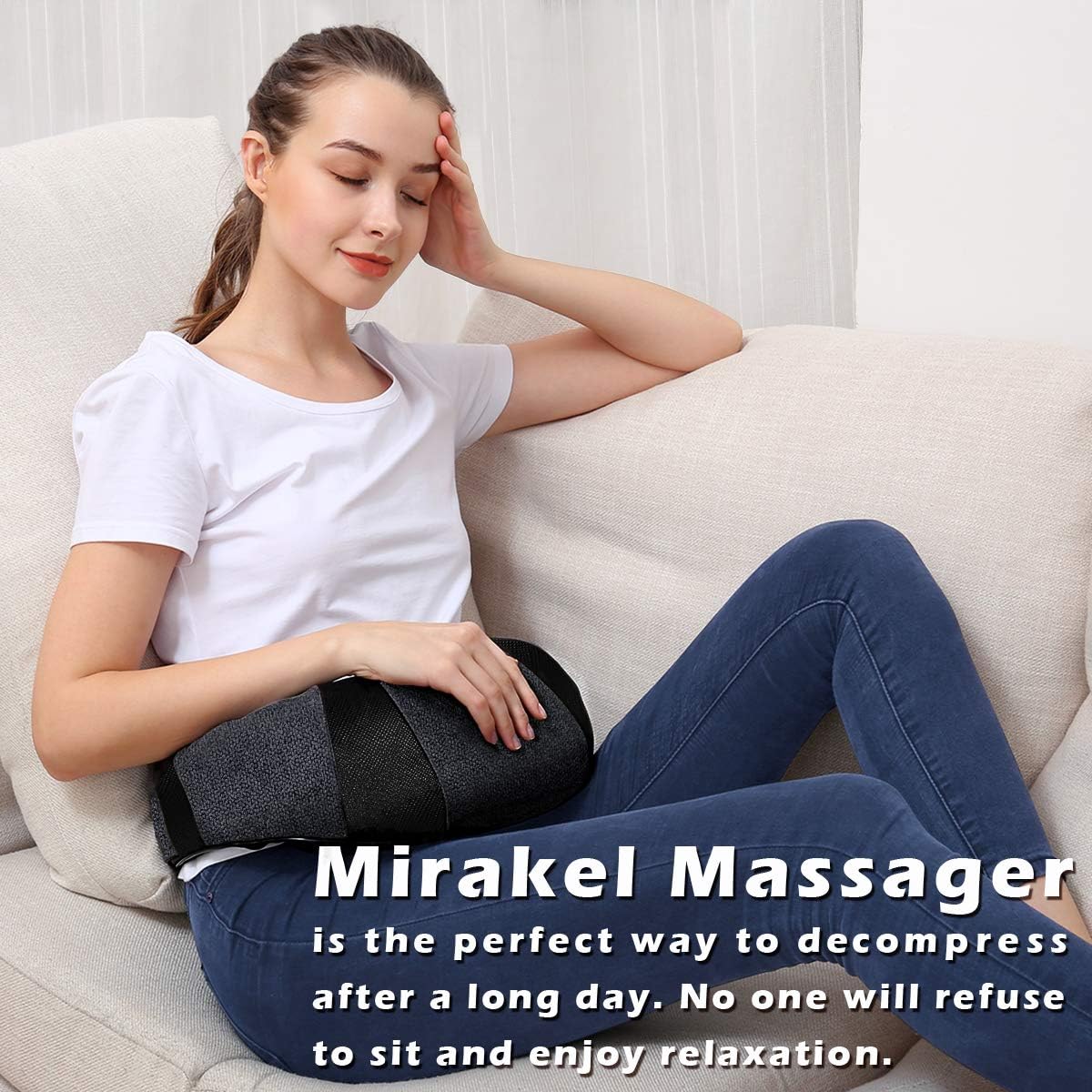 Shiatsu Neck Back and Shoulder Massager with Heat for Pain Relief Deep Tissue, Christmas Women Men Gifts for Mom Dad, Wife Husband, Him Her, Fathers Day, Mothers Day, Birthdays Gift (NOT Cordless)