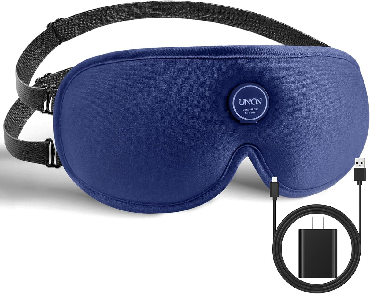 UNCN Heated Eye Mask for Dry Eyes Cordless Rechargeable 4 Temp Settings