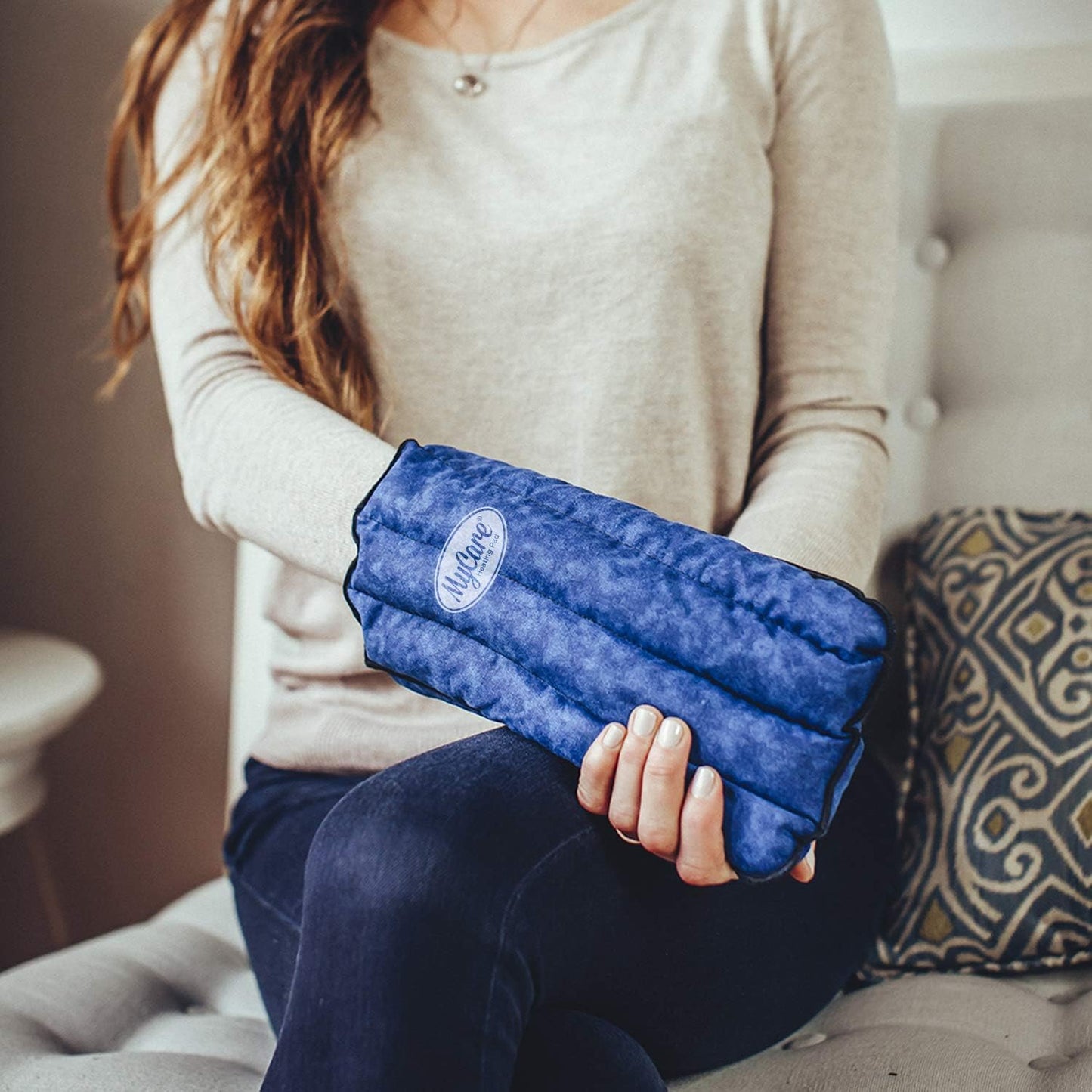 MyCare® Microwavable Heating Pad & Cold Therapy Glove - Moist Heat and Cooling Relief for Arthritis, Stiffness, Soreness, Trigger Finger - Natural Therapy Mitt for Small to Medium Hands