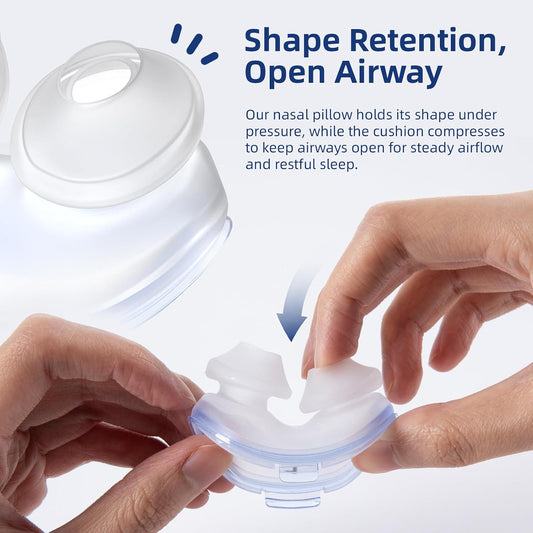 Replacement Nasal Pillow Cushion for ResMed AirFit P10, Compatible with Original Airfit P10 Frame, Reliable Seal & Soft Replacement Silicone CPAP Mask Cushion, 2-Pack, Large