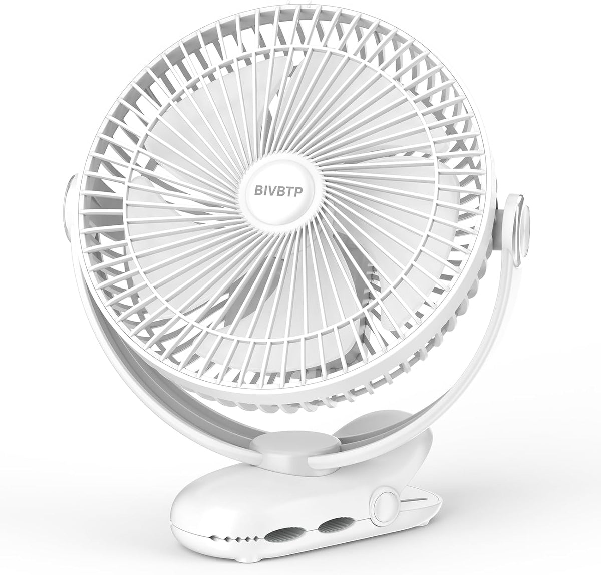 Clip on Fan 30H Longest Runtime,8in Portable Fan Rechargeable