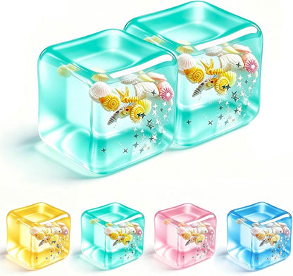 Stress Cube Squishy Fidget Toys- 2 Pack Squeeze Toys, Gifts Anxiety Relief Items for Teens & Adults Men Women, Office Desk Accessories Sensory Toy for Anxiety ADHD, Party Favors Goodie Bag Fillers