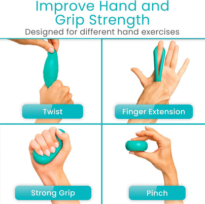 Vive Therapy Putty for Adults, for Hand (2 Pack) - Occupational Sensory Stress Relief Tools - for Physical Exercise, Finger Pain, Grip Strength, Rehab, Arthritis, Forearms, Fidgeting, Motor Skills