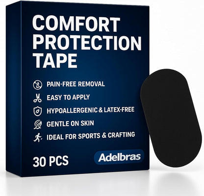 Adelbras Comfort Tape (30 Pack) - Pain Free Removal, Hypoallergenic, Latex Free & Gentle On Skin