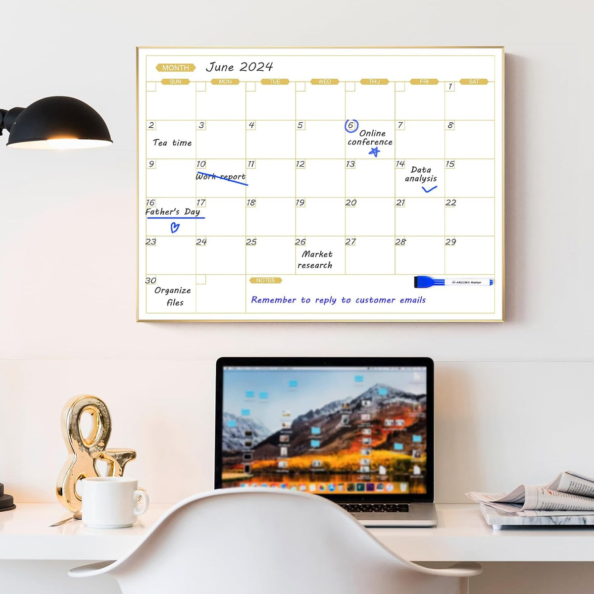 ARCOBIS Monthly Calendar Whiteboard