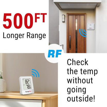 TempPro TP49 Digital Hygrometer Indoor Thermometer Humidity Meter Room Thermometer with Temperature and Humidity Monitor Mini Hygrometer Outdoor Thermometer (Previously ThermoPro)