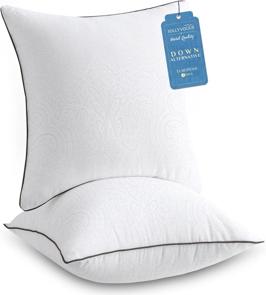 JOLLYVOGUE Pillows Standard Size Set of 2, Cooling and Supportive Pillows Full Size Set of 2 for Side and Back Sleepers, Down Alternative Hotel Collection Sleeping Pillow