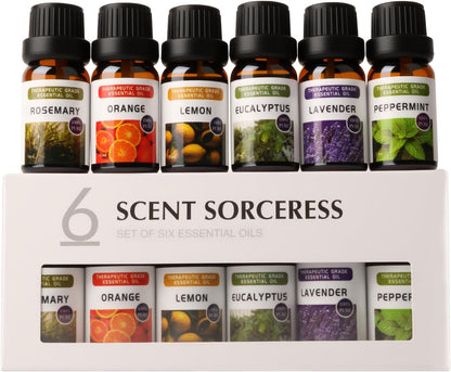 Essential Oils Sets - 6 Premium Fragrance Oils for Diffusers