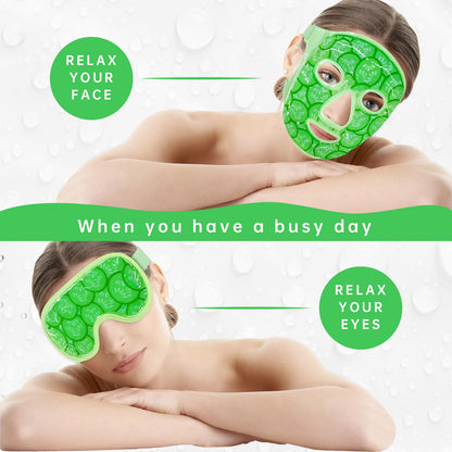 ZNÖCUETÖD Cold Face Ice Mask Facial Ice Pack, Hot Cold Compress for Face