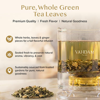 VAHDAM Instant Chai Latte - 10 Sachets (7.7 Oz / 220g) | Authentic Indian Chai with Natural Spices | Just Add Water, No Steeping Required | Creamy Chai Latte Anytime