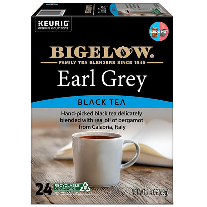 Bigelow Earl Grey Black Tea Keurig K-Cups, 24 Count Box (Pack of 1), Caffeinated 24 K-Cup Pods Total