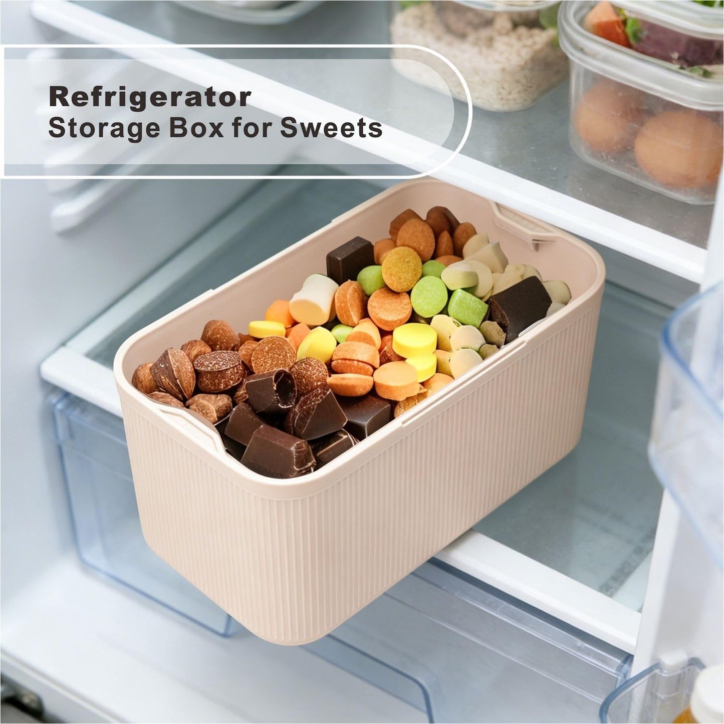 Lockable Storage Box,Medicine Lock Box Travel Case,Refrigerator Bin Container for Food,Medicines,Snacks,Locking Mobile Cell Phone Device Jail,Lockbox for Office,Home,School,Father Gift (Navy Small)