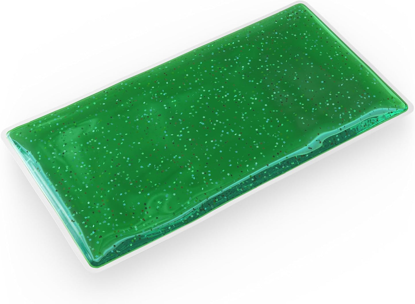 Skil-Care Gel Weighted Lap Pad, Tactile Visual Sensory, Wipe-Clean, 5 lb | Heat-sealed gel fill, wipe-clean vinyl cover, 10 x 18 in, light green, seated use at home, in the classroom, and road trips