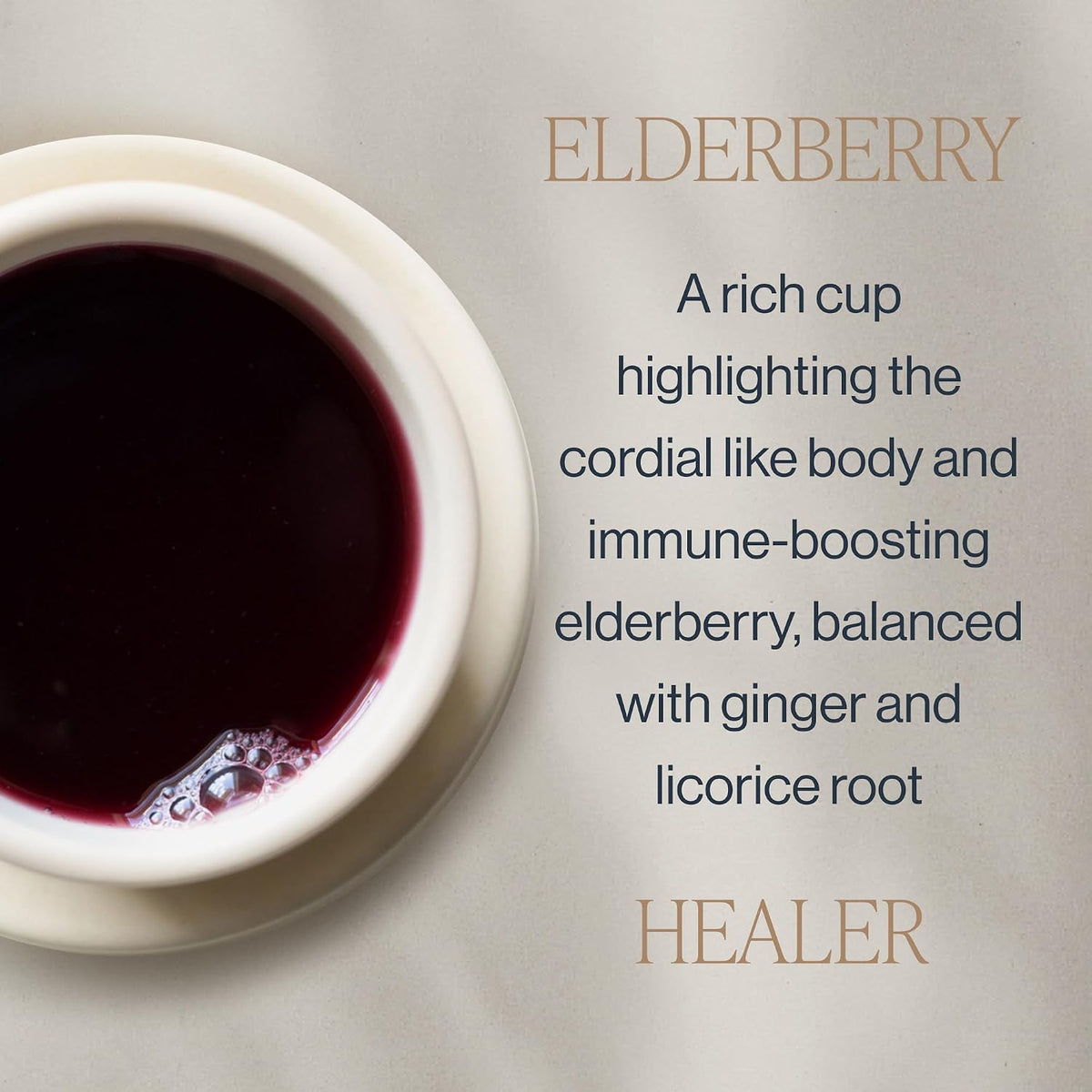 Rishi Tea Elderberry Healer Organic Herbal Tea Bags, Caffeine Free, 30ct