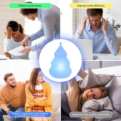 Breathing Lamp Guided Visual Meditation Tool for Mindfulness,Anxiety Relief&Calm Your Mind for Stress&Visual Relaxation and Restful Sleep,478 Seconds Breathing Rate Change 3 Colors,Gift for Kids