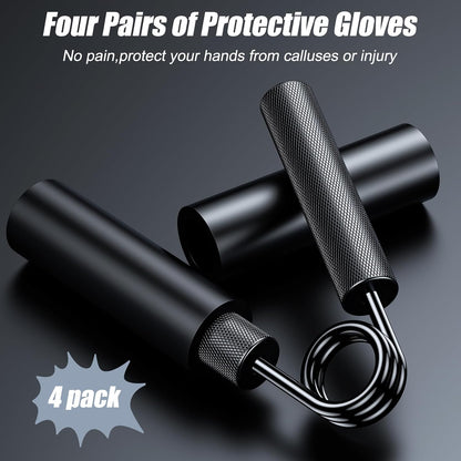 ZEAGUS Grip Strength Trainer 4 Pack,50LB-200LB Metal Hand Grip Strengthener,Non-Slip Heavy-Duty Forearm Exerciser,Hand Gripper for Muscle Building and Hand Rehabilitation Exercising
