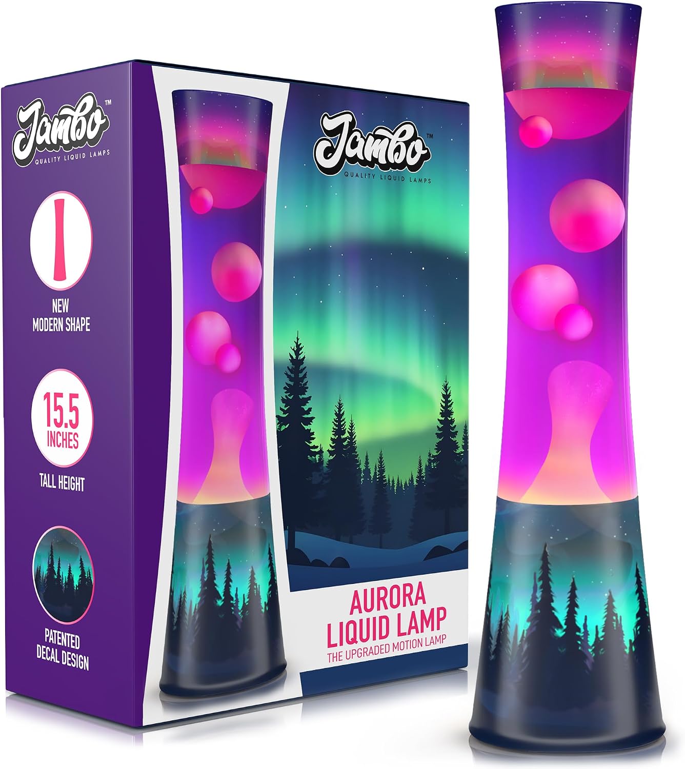 JAMBO 15.5" The Upgraded Motion Lamp, Sunset Decal Motion Light, Beautiful Home Decor, Living Room Bedroom Lamp, Relaxing Nightlight for Teens, Kids & Adults