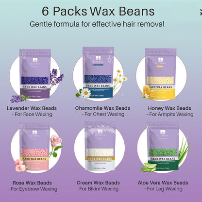 BLITZWAX Brazilian and Bikini Waxing Kit for Women, Hard Wax Warmer for Face, Legs and Body, At Home Hair Removal Kit, Beginner Friendly, Digital Fast Heating, 51 Wax Items