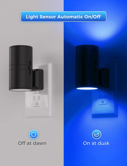 L LOHAS LED Night Light, Amber Nightlight, Dimmable Night Light, Light Sensor, Yellow Nightlight, 0-100LM, Sleep Light for Kids, Soft & Warm Light for Bedroom, Bathroom, 2 Pack