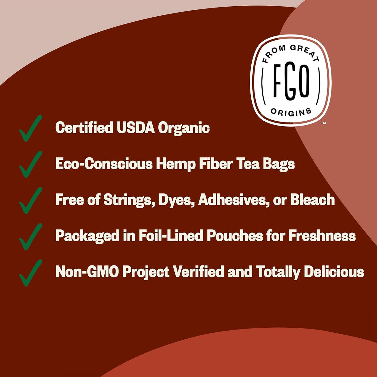 FGO Organic Oolong Tea, Eco-Conscious Tea Bags, 100 Count, Packaging May Vary (Pack of 1)