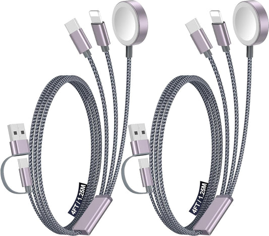 Travel Essentials for Apple Watch Charger,3-in-2 Multi Charging Cable