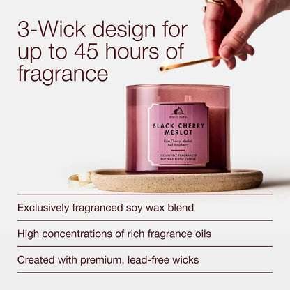 Bath & Body Works Eucalyptus Spearmint 3-Wick Candle - Scented Candle for At-Home Use - Long-Lasting, Room-Filling Fragrance - High Fragrance Oil Concentration - Soy Wax Blend - 2-Pack