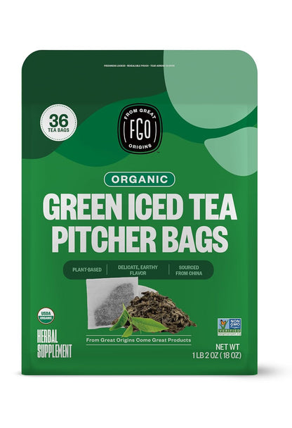 FGO Organic Chamomile Tea, 100 Count, Eco-Conscious Tea Bags, Resealable Bag, Packaging May Vary (Pack of 1)