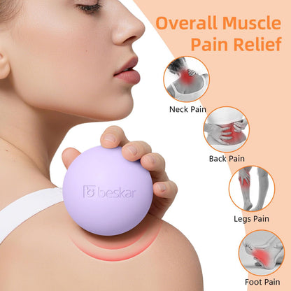 Massage Lacrosse Balls for Myofascial Release, Trigger Point Therapy and Yoga Therapy, Foot Massage Ball to Relieve Plantar Fasciitis Black