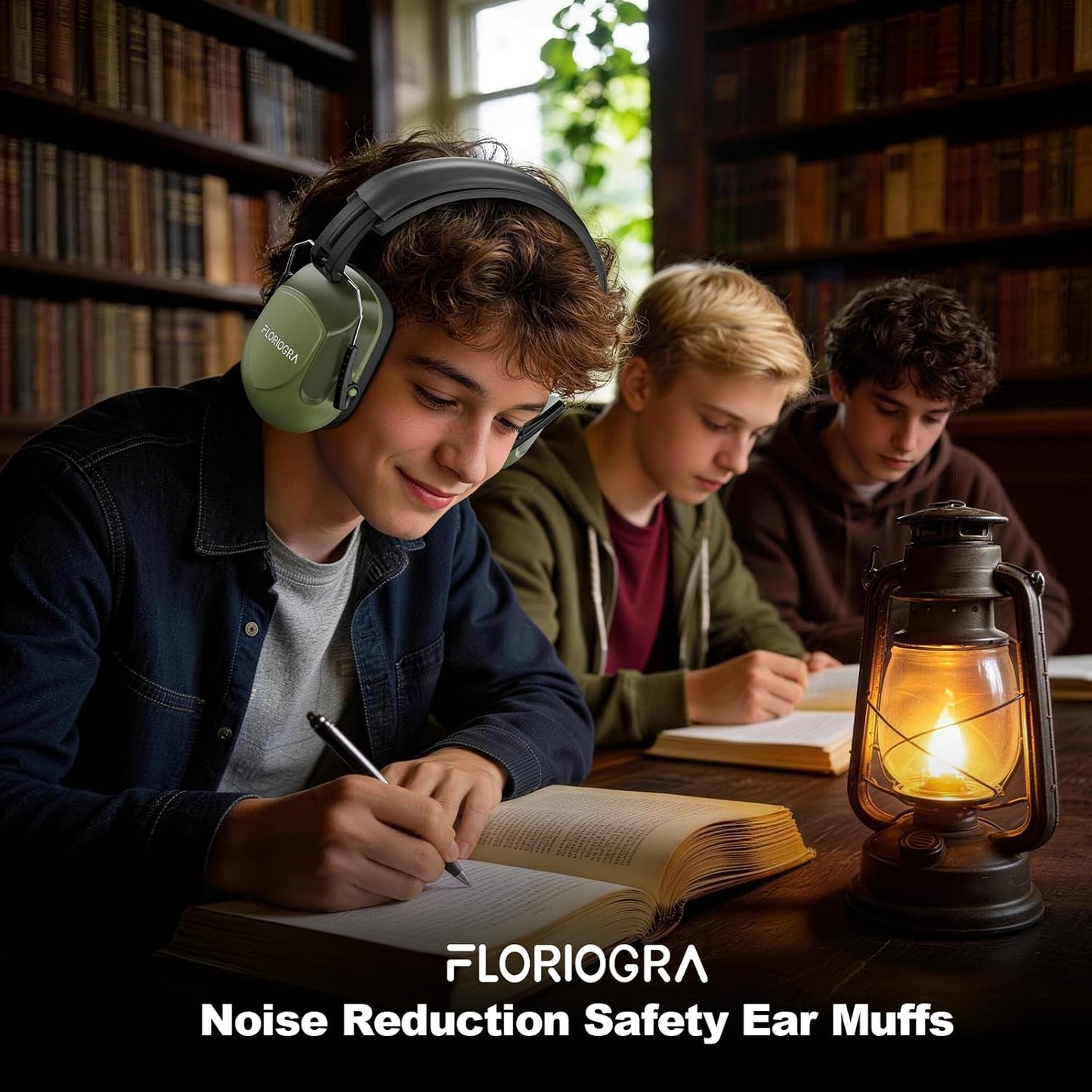 Floriogra Noise Reduction Ear Muffs, NRR 34dB Ear Protection, Hearing Protection Noise Cancelling Headphones for Adults Kids Autism, Shooting Ear Protection for Gun Range, Mowing, Construction