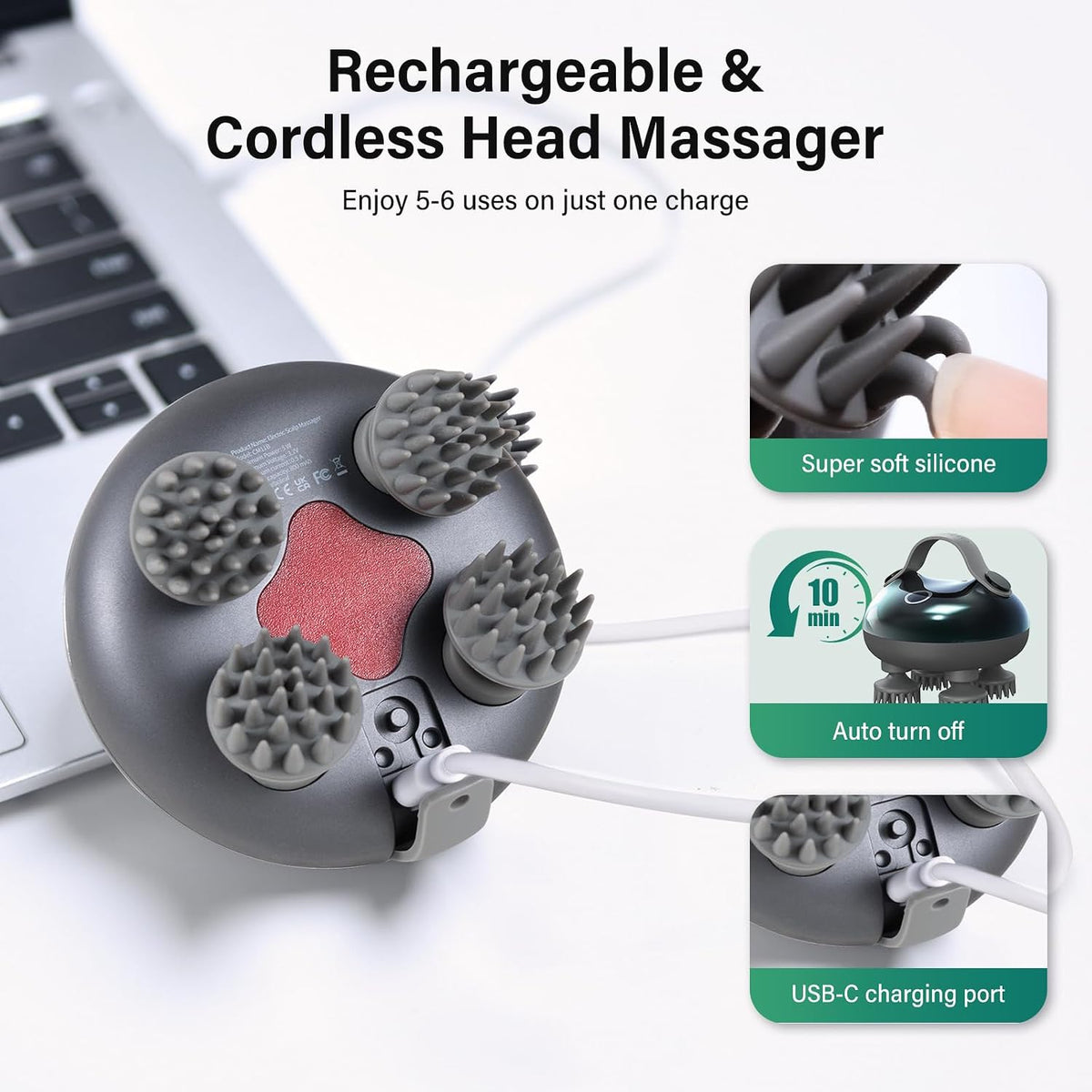 arboleaf Electric Scalp Massager Head Massager Scalp Stress Relax