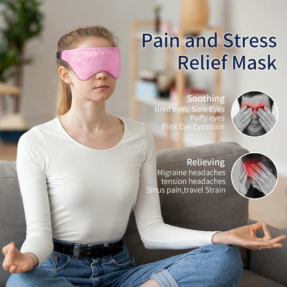 Mr. Sandman Weighted Eye Mask for Sleeping, Blackout Sleep Mask, Reversible Cool & Cozy Compress for Dry Eyes, Headache Migraine Relief, Eye Cover for Travel, Gifts for Women & Men, 0.5 lb, Grey