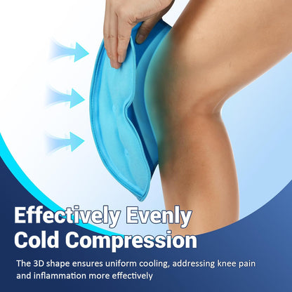 Comfytemp Knee Ice Pack Wrap for Injury Reusable Gel, FSA Eligible HSA, Knee Hot Cold Therapy for Leg Pain Relief, Replacement, Arthritis, Recovery, After Surgery, Women Gift, Fathers Day Dad Men Gift
