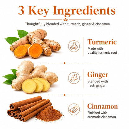 AISDWH, 120 Premium Turmeric Ginger Cinnamon Tea Bags, Digestive Support