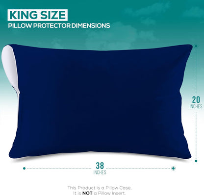 Utopia Bedding Premium 100% Waterproof Pillow Protectors with Zipper Standard Size (Set of 4), Bed Bug and Dust Mite Proof Zippered Pillow Covers, Pillow Encasement Cases, Gray