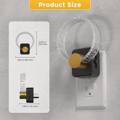 L LOHAS LED Night Lights Plug into wall, Amber Night Light with Adjustable Brightness, Plug in NightLight with Auto Light Sensor, Wall Sconce-Style Design Night Light for Bathroom,Hallway, 2 Pack