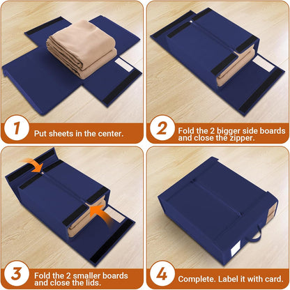StorageTastic Bed Sheet Closet Organizers and Storage Under Bed Storage