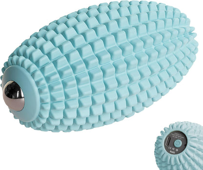 Vibrating Massage Ball for Full Body Relaxation, Silicone Trigger Point Massager Ball for Back, Neck, Foot, Muscle Recovery, Portable Rechargeable Massage Roller, 3 Vibration Modes (Black)