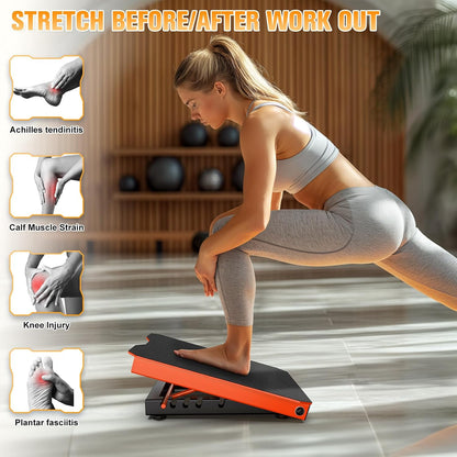 Naitesen Steel Slant Board Calf Stretcher for Squat 600lbs Weight Capacity Adjustable Incline Balance Board for Relieving Plantar Fasciitis Achilles Tendonitis Muscle Injuries Home Gym or Commercial
